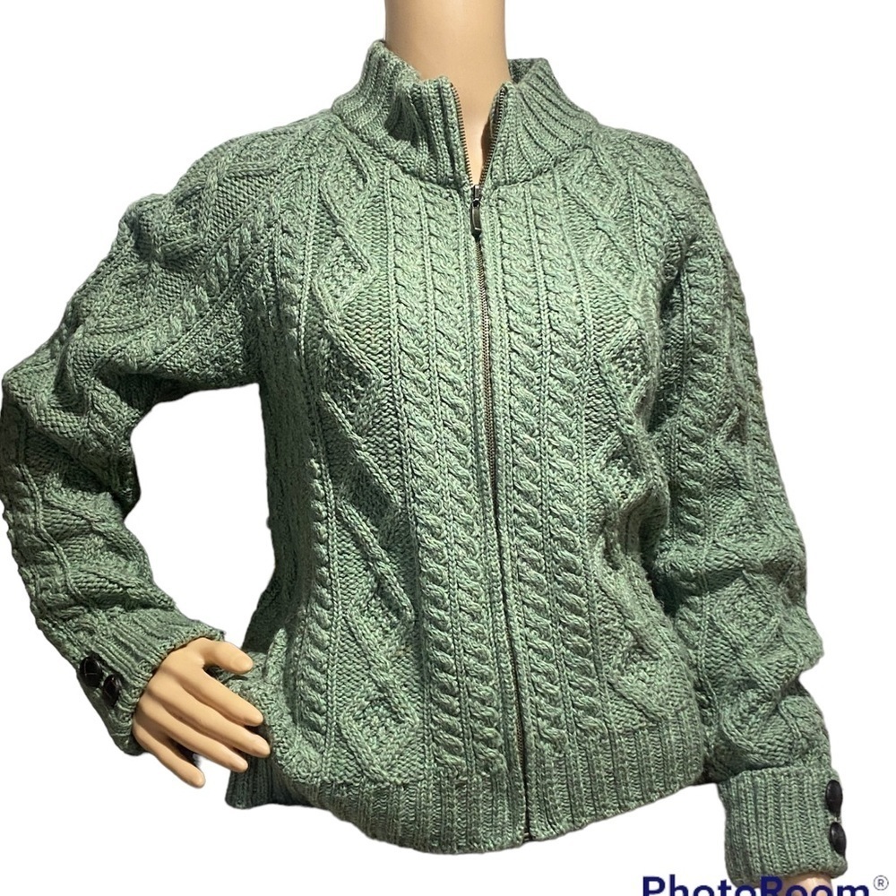 INIS Crafts Wool Zip Up Sweater